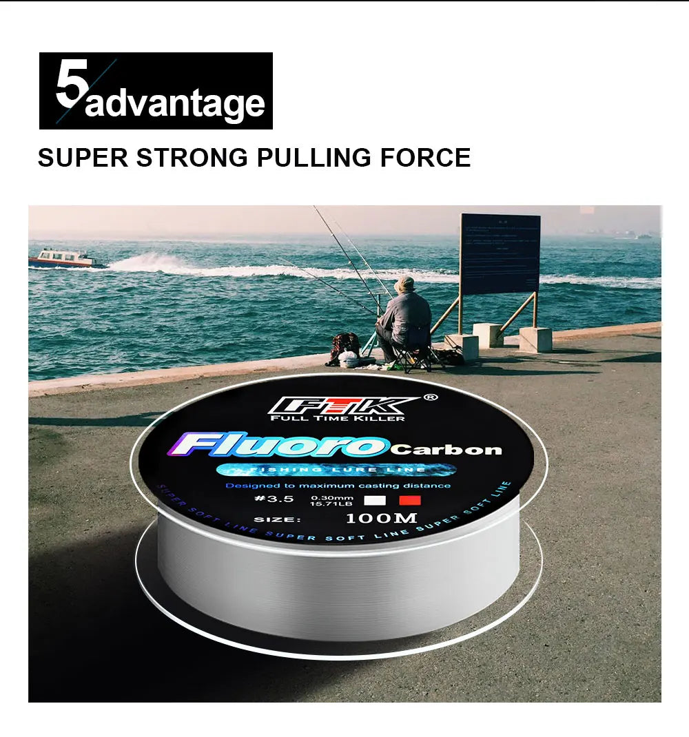 FTK 100m Fluorocarbon Fishing Lure Line