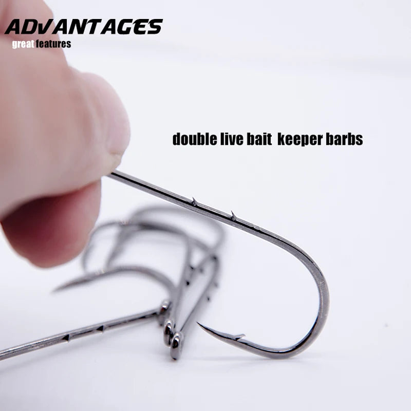 50pcs/lot Long Shank Fishing Hook