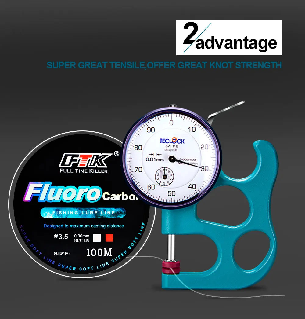 FTK 100m Fluorocarbon Fishing Lure Line