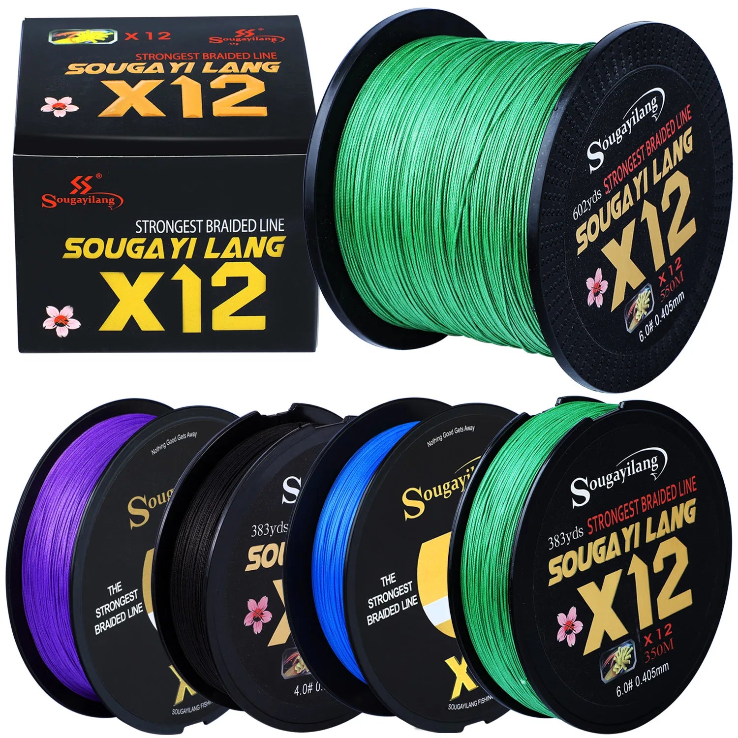 Sougayilang X12 12-strand Braided Fishing Line