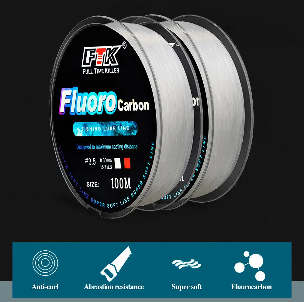 FTK 100m Fluorocarbon Fishing Lure Line