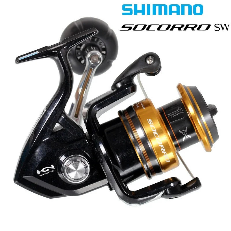 SIMANO SOCORRO SW 5000 6000 8000 10000 Fishing Reel 4+1BB 4.9:1 X-Ship Saltwater Trolling Spinning Fishing Reels 100% Original