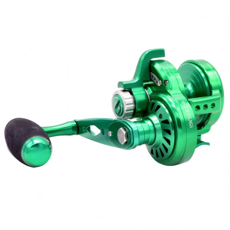 Max Drag 30Kg Slow Jigging Fishing Reel Metal Light Overhead Fishing Reels Trolling Fishing Slow Pitch Jigging Reel Saltwater
