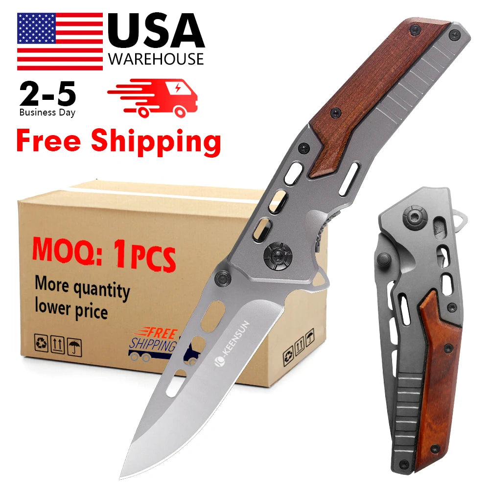 Stainless Steel Blade Hunting Outdoor Pocket Knife