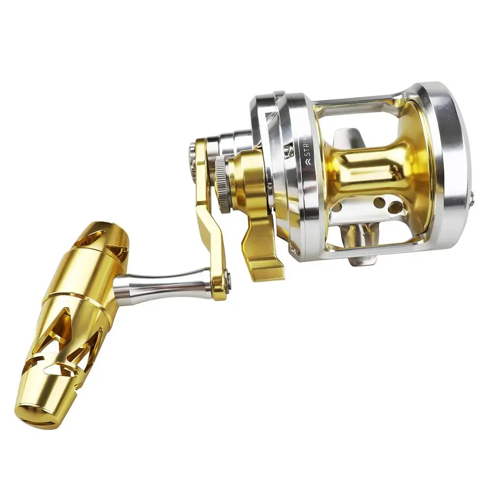 Trolling Reel Casting Wheel Jigging Reels Aluminum CNC Machined  Level Winder Saltwater Sea Fishing Reels