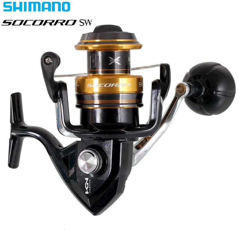 SIMANO SOCORRO SW 5000 6000 8000 10000 Fishing Reel 4+1BB 4.9:1 X-Ship Saltwater Trolling Spinning Fishing Reels 100% Original