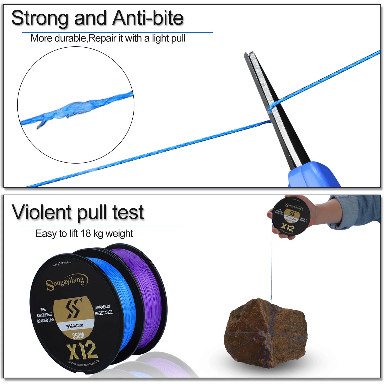 Sougayilang X12 12-strand Braided Fishing Line