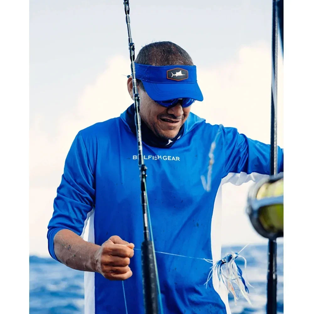 Bill Fish Gear Mens Long Sleeve Fishing Hoodie In Camo Shirts Fishing Performance Apparel Camisa De Pesca Fishing Sun Jerseys