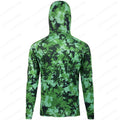 HUK Summer Fishing Shirts Men Long Sleeve Hooded Fishing Wear