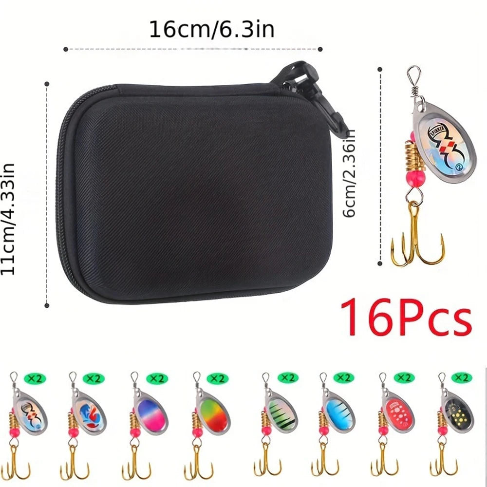 16pcs Metal Spinner Jigs