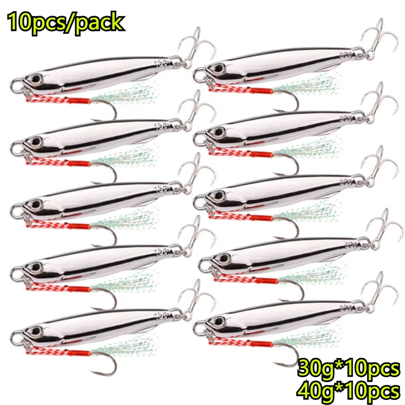 10pcs/pack Fishing Metal Jig Lure