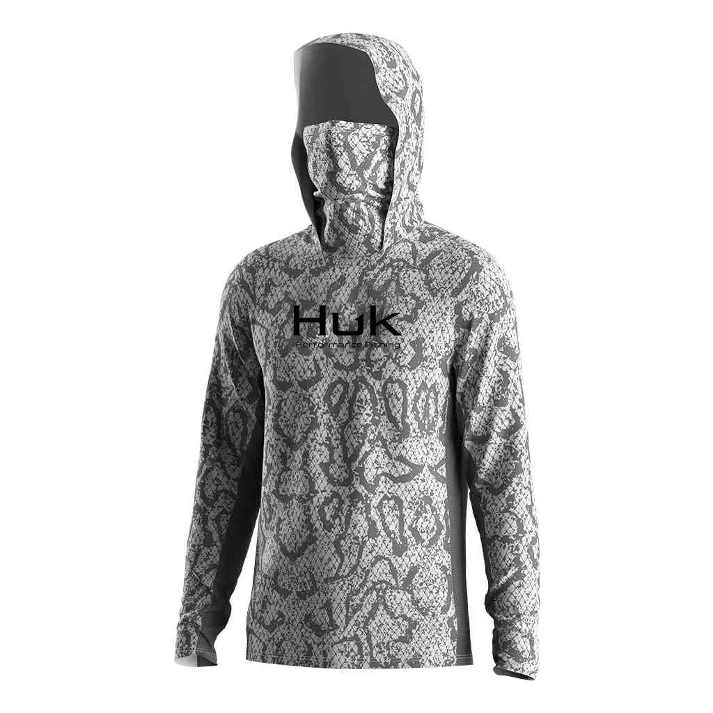 Men's Hooded Fishing UV Hoodie — Green Sun Protection Top