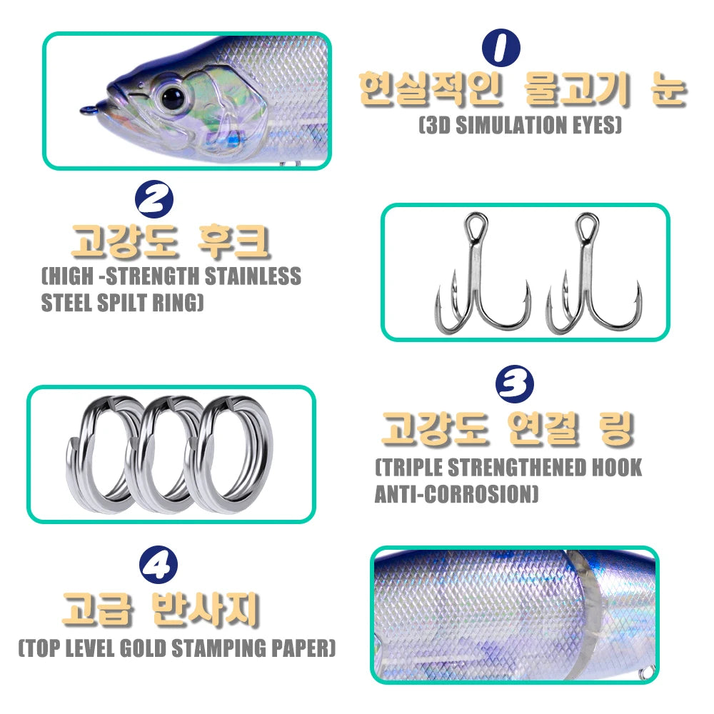 SwimBaits Fishing Lures Whopper  Slow Sinking Vibration Soft Tail or Pike And Bass Hard Baits  Isca Artificiall Accessories