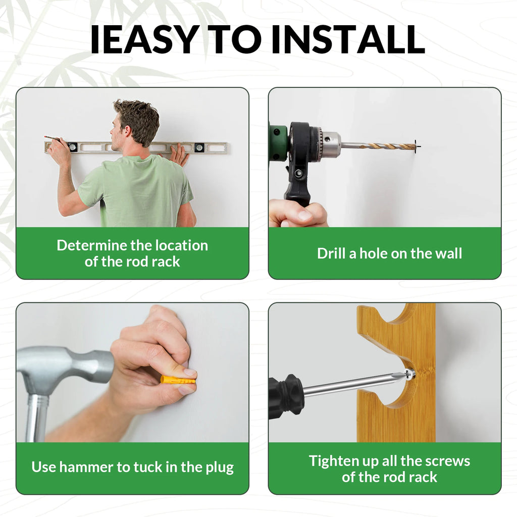 1 pair Fishing Rod Wall Stand