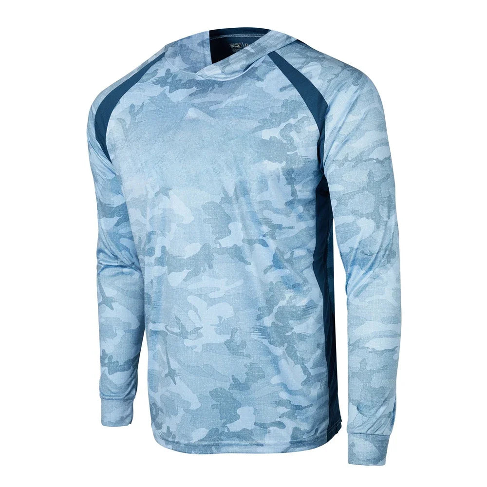 Men's Hooded Angling Shirt — Long Sleeve, Breathable Sun Protection