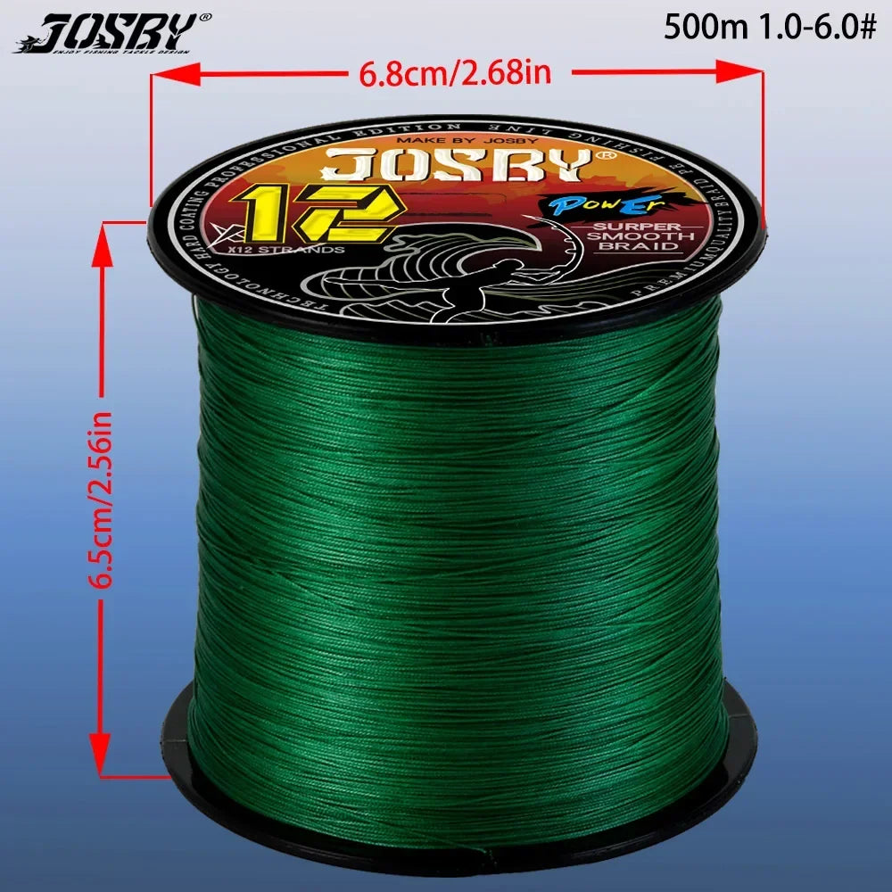 JOSBY X12 12-strand Braided Fishing Line