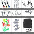 Fishing Accessories Kit Crank Hooks Sinker Weights Swivels Snaps Connectors Beads Fishing Tackle Box Set Fishing Swivels