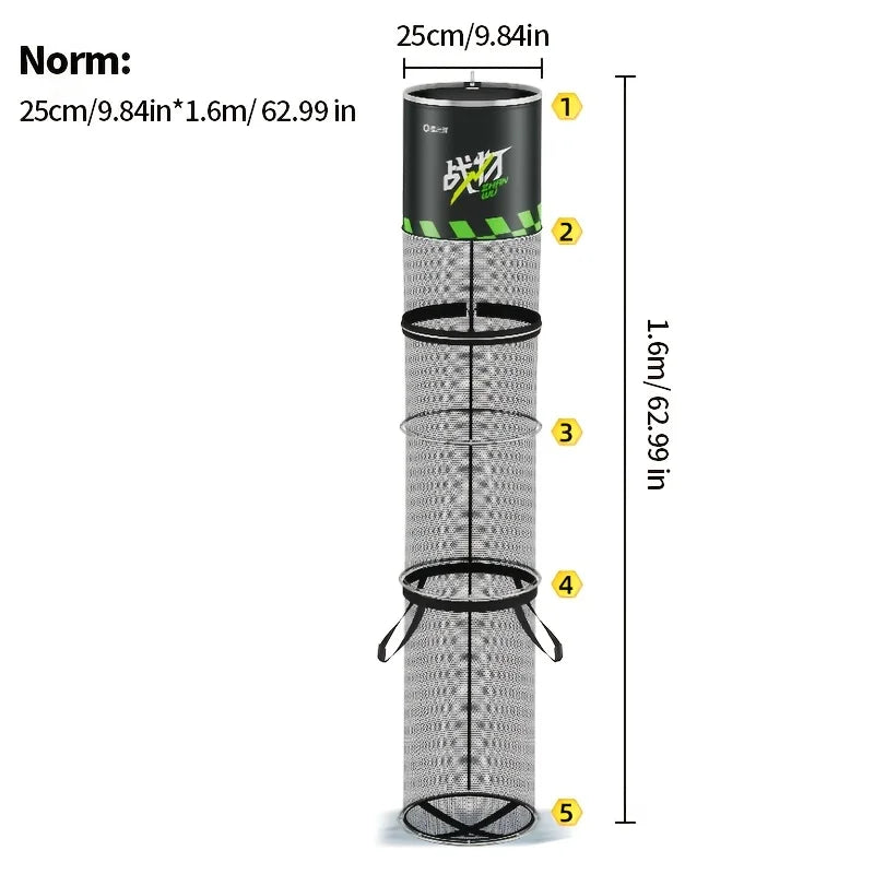 Fishing Gear, Fish keepnet, Live Fish Holder, Fish Storage, Essential Tackle for Freshwater Fishing & Commercial Fisheries