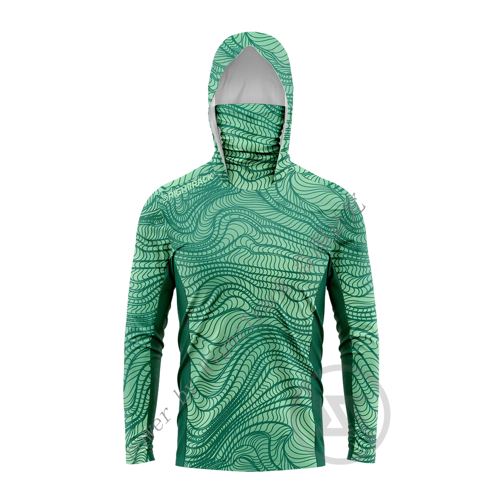 Men's Hooded Fishing Jersey — Long Sleeve, UPF UV Protection