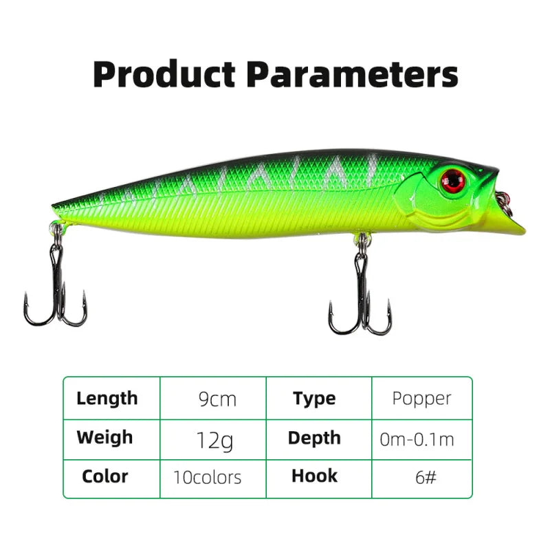 10PCS Artificial Bait Fishing Lures