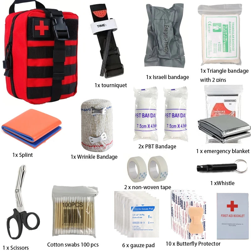 50pcs IFAK Trauma Survival First Aid Kit