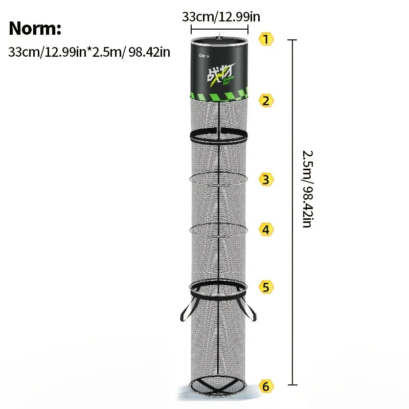 Fishing Gear, Fish keepnet, Live Fish Holder, Fish Storage, Essential Tackle for Freshwater Fishing & Commercial Fisheries