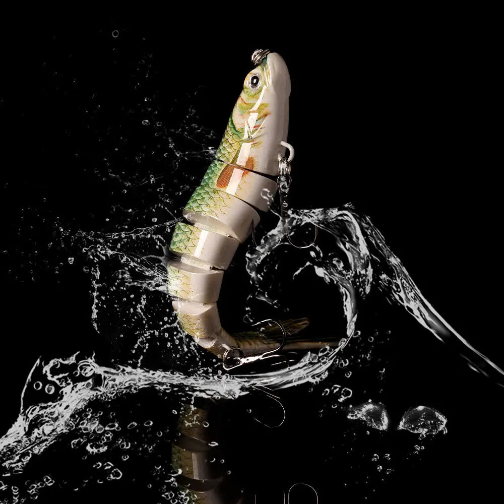 3PCS/Lot Swimbait 27g Multi Joint Bait Slow Sinking Bionic Fish Swimming Rattle Pesca Bass Treble Hook Fishing Tackle Hard Lure