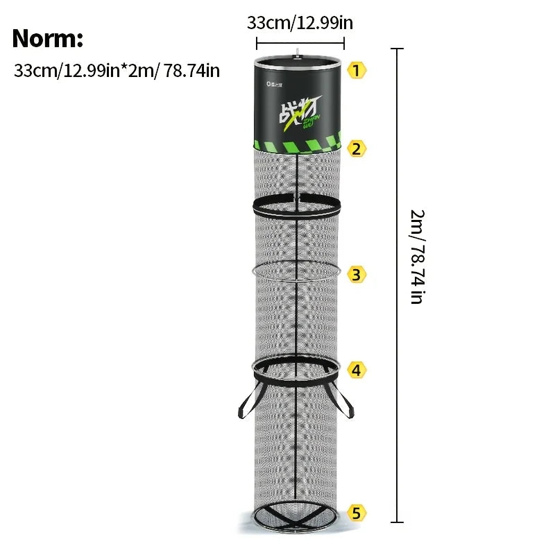 Fishing Gear, Fish keepnet, Live Fish Holder, Fish Storage, Essential Tackle for Freshwater Fishing & Commercial Fisheries