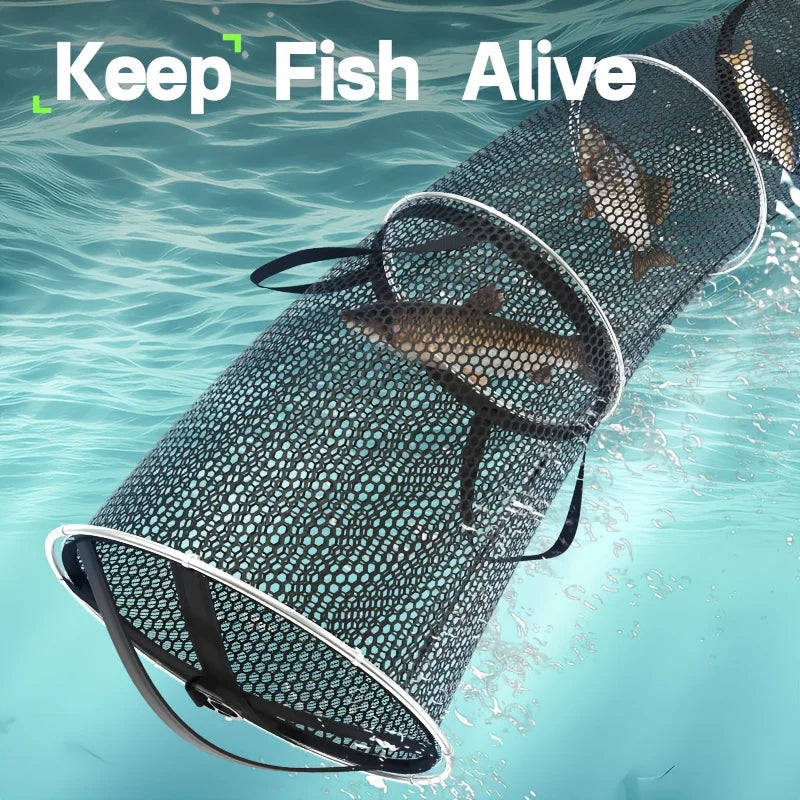 Fishing Gear, Fish keepnet, Live Fish Holder, Fish Storage, Essential Tackle for Freshwater Fishing & Commercial Fisheries