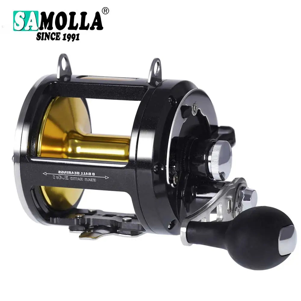 Trolling Drum Fishing Reels All Aluminum Alloy Body Conventional Reel