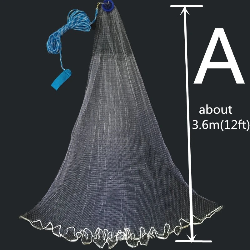 1.2-3.6m With Sinker or Without Sinker Catch Fishing Net