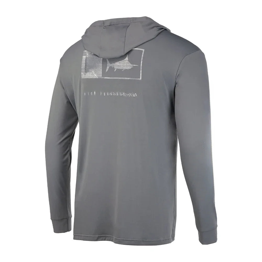 Men's Hooded Angling Shirt — Long Sleeve, Breathable Sun Protection