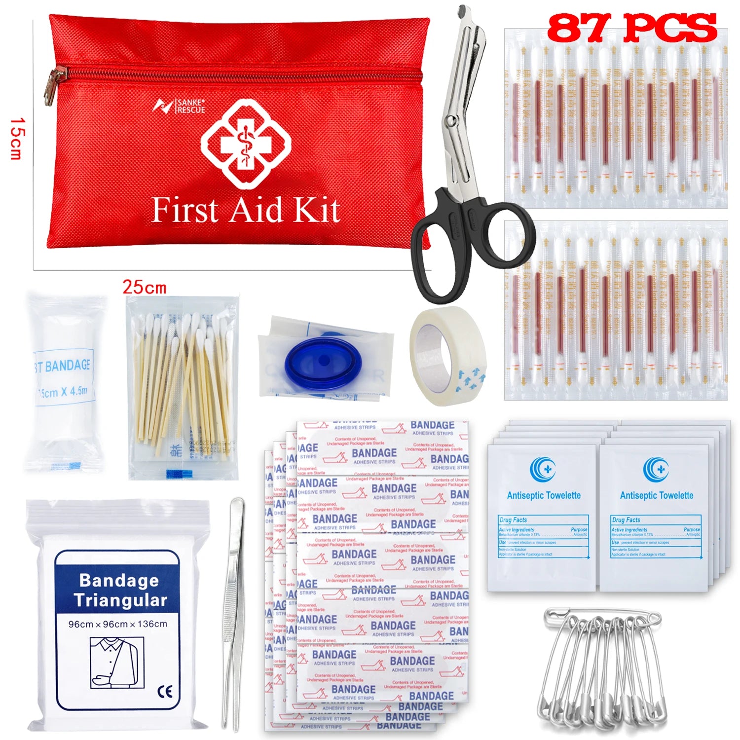 First Aid Kit 26-401 Piece All-Purpose Tactical  Emergency Kit