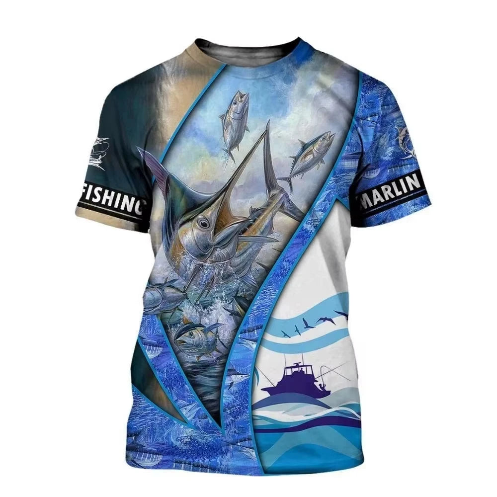 Fashion Carp Fishing Shirt Outdoor Fishing T-Shirts Summer Casual T Shirts Man Oversized T-Shirt Short Sleeve Tee Tops Clothing