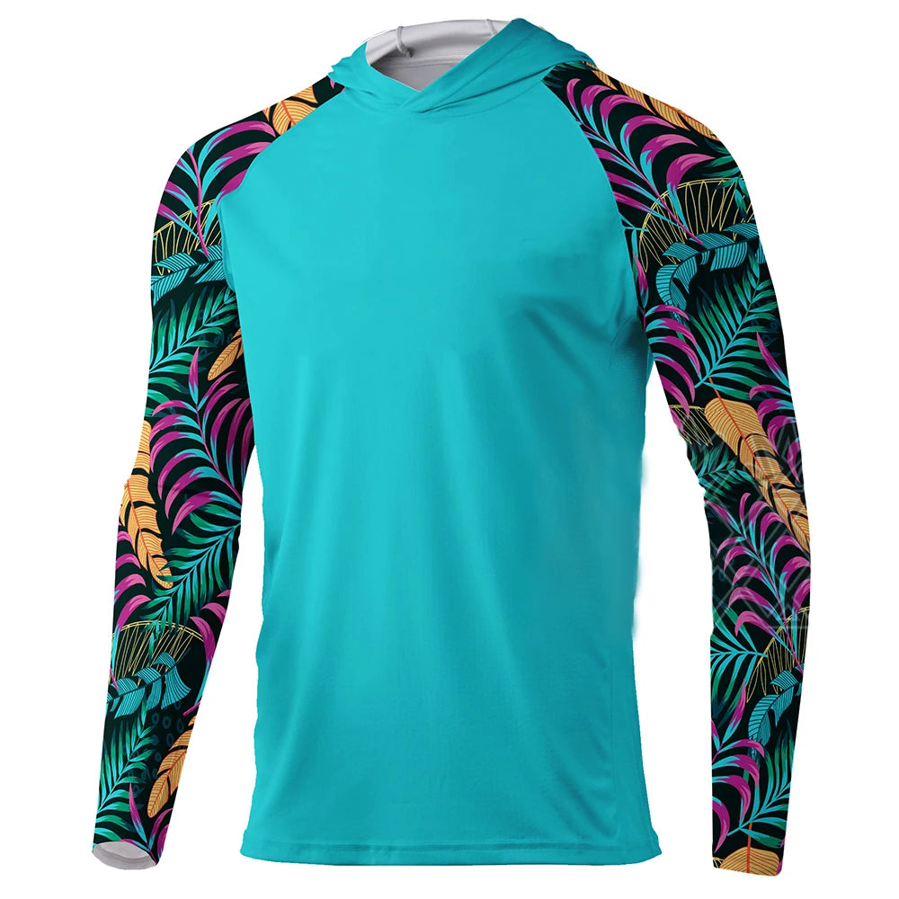 Fishing Hoodie Men Clothes Summer Long Sleeve Fishing Jersey Sun Protection Camouflage Fishing Shirts