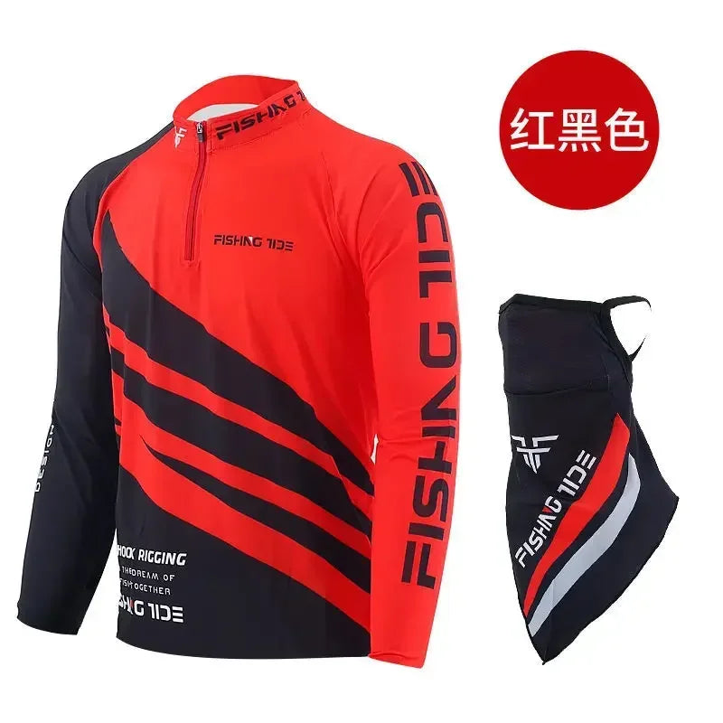 Men's Fishing Sun Protection Suit — Shirt, Pants & Scarf 3-Piece Set