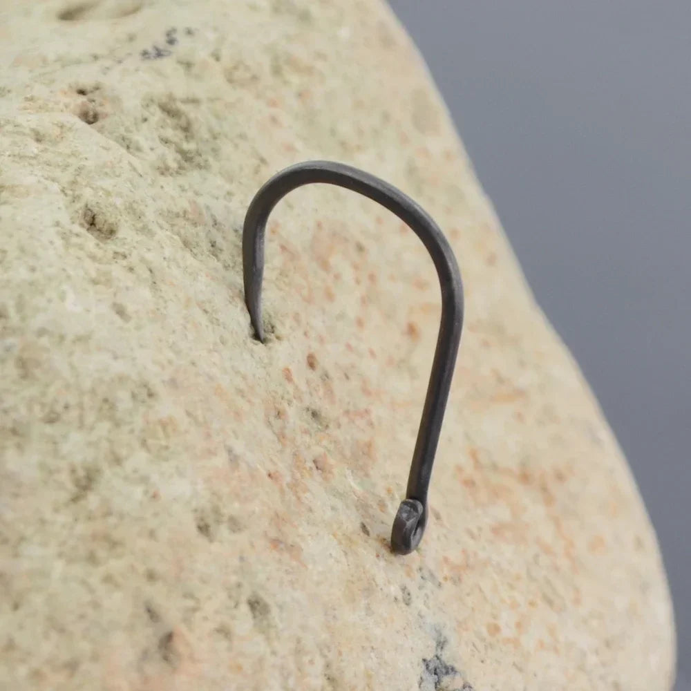 Hirisi 50pcs Barbless Fishing Hooks PTFE Coated High Carbon Steel Hook 8002 Freshwater Fishing Supplies