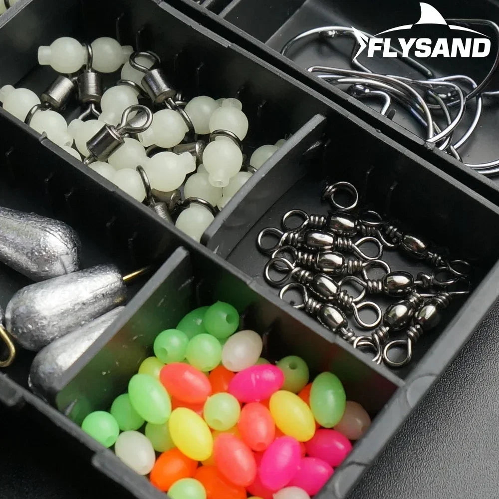 177Pcs Portable Fishing Tackle Kit