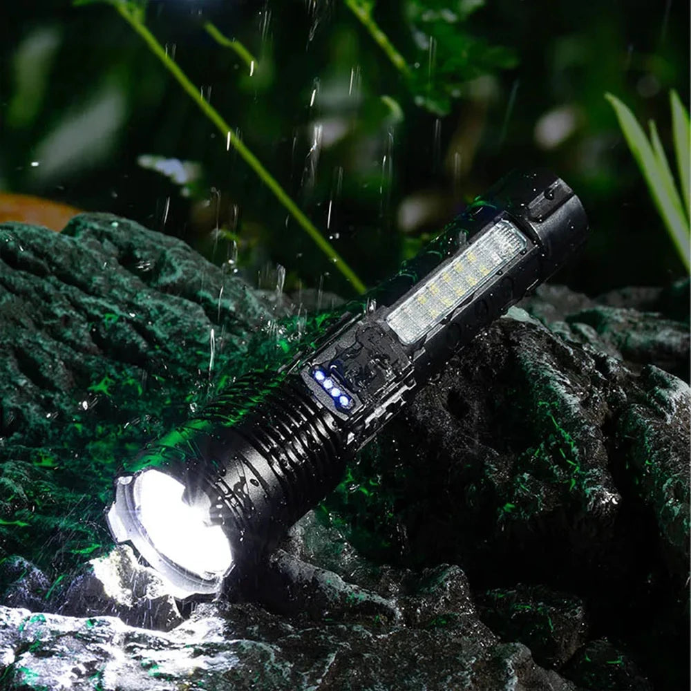 High Power Led Flashlight 6 Modes Rechargeable