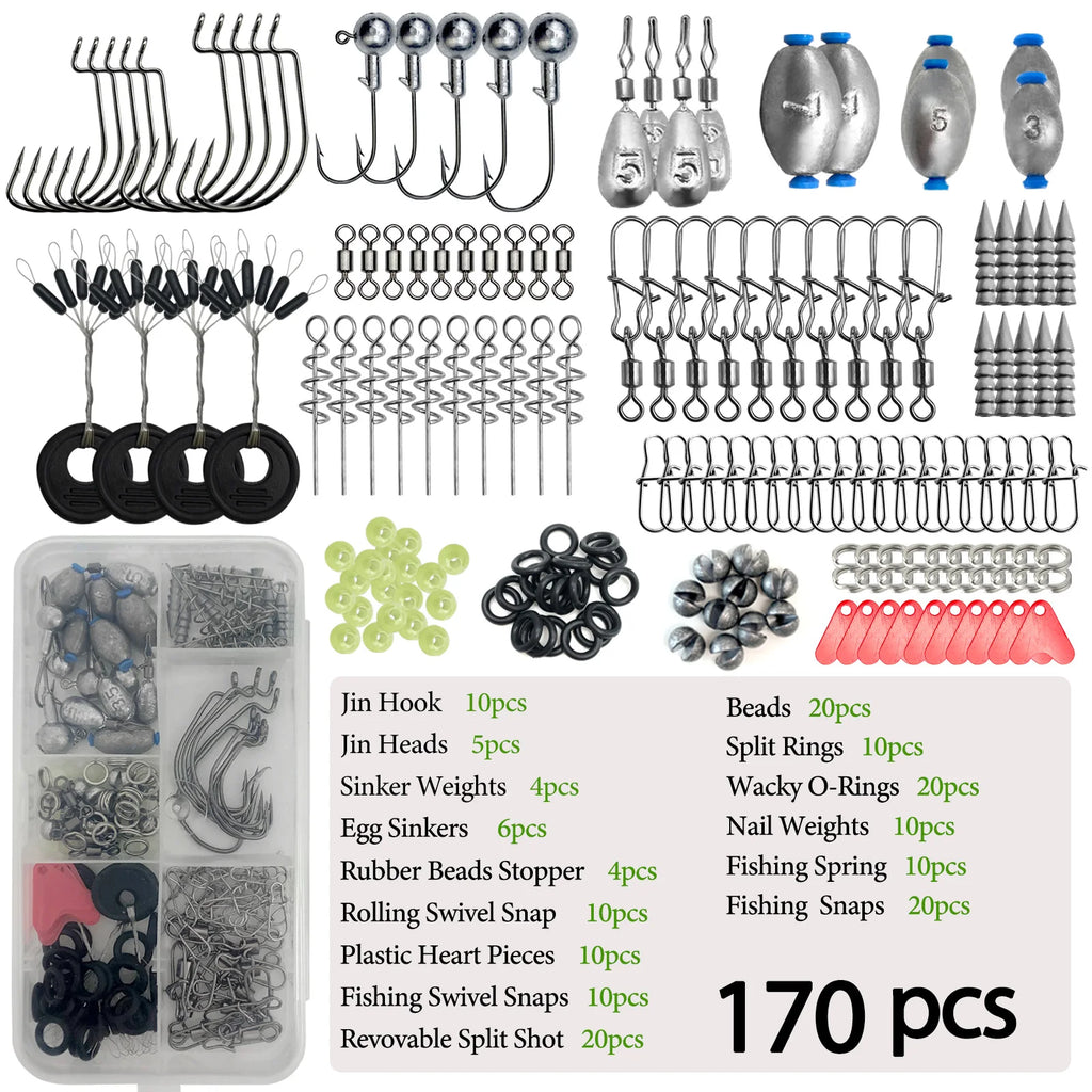170-410pcs Professional Fishing Kit