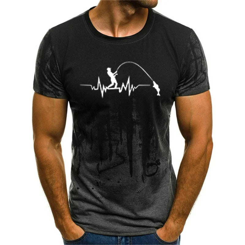 Fishing Enthusiast Cotton T Shirt Funny Lines Player Gift Casual T Shirt
