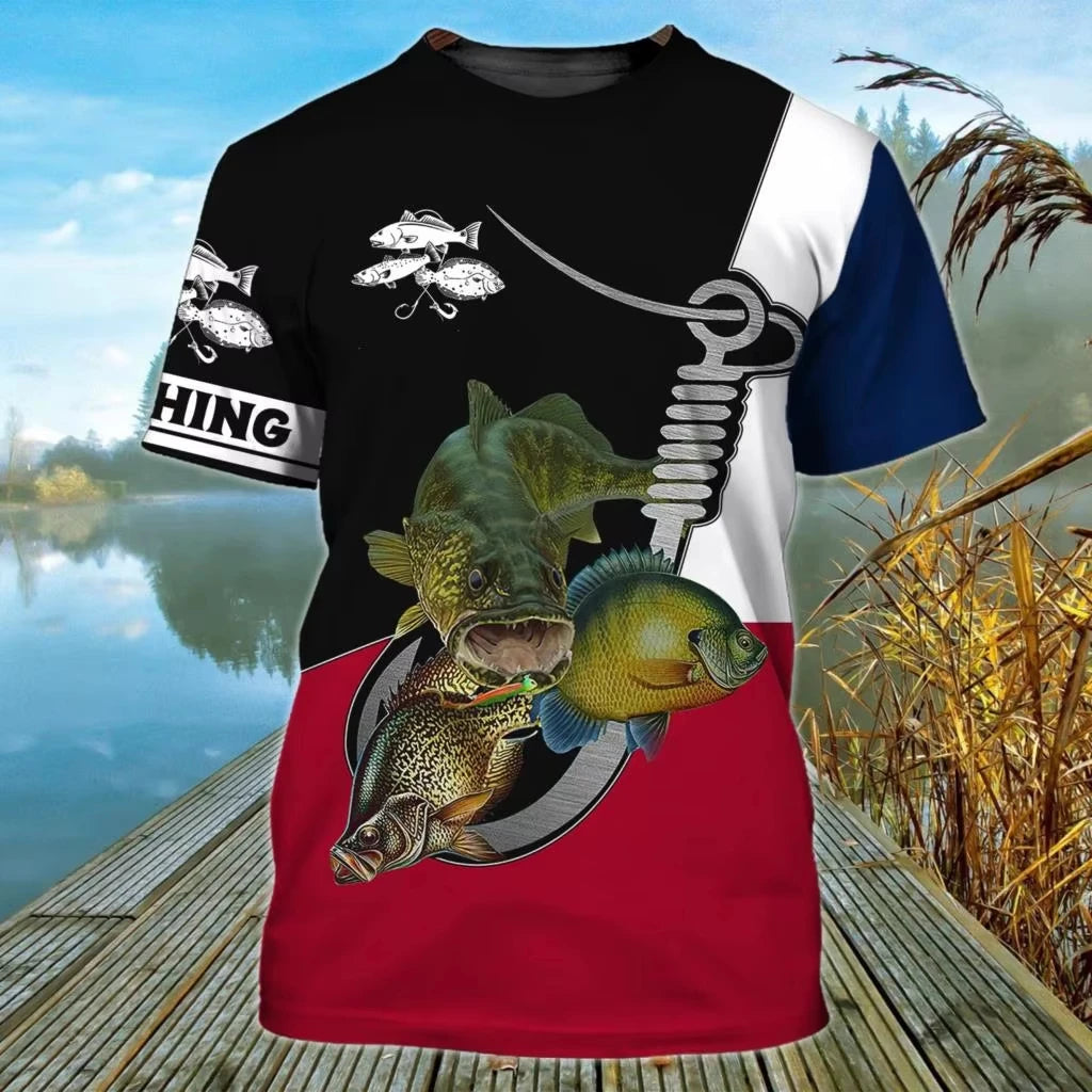 Fishing Vintage T-Shirts 3D Print Fashion Men Women Casual O-Neck T Shirt Short Sleeve Harajuku Outdoor Tees Tops Man Clothing