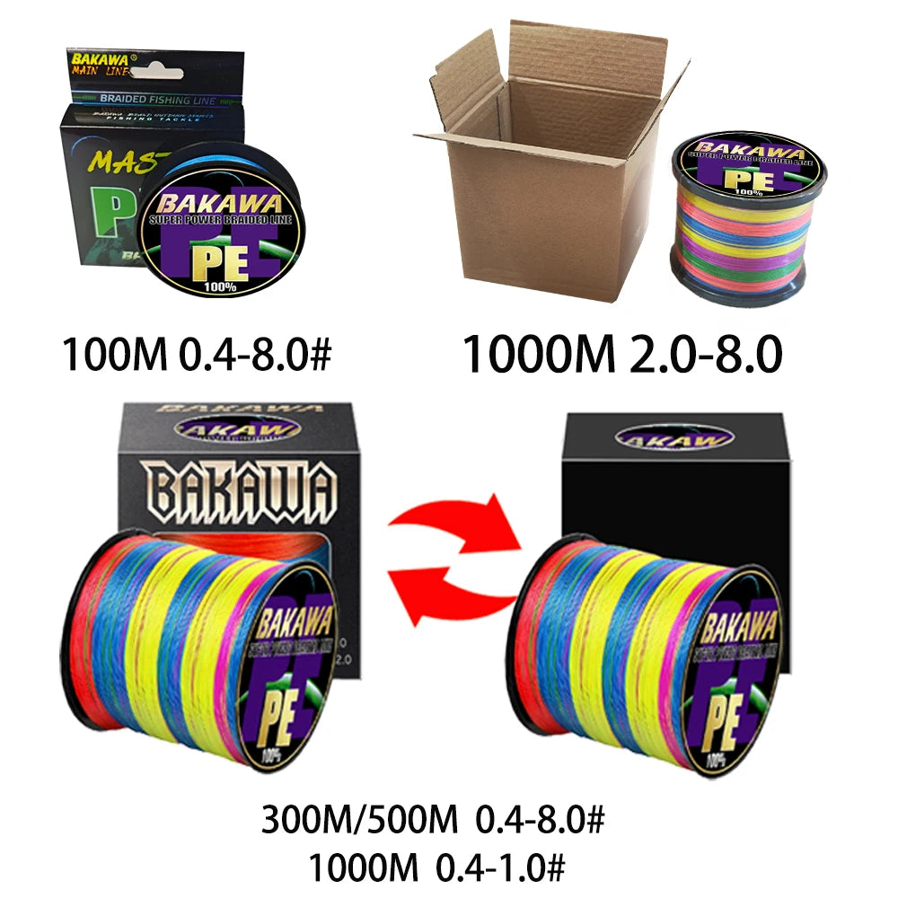 BAKAWA  4 Strands Braided Fishing Lines