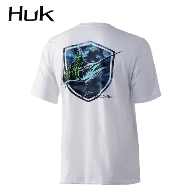 Men's Short Sleeve Fishing Shirt — Anti-UV, Breathable Deep Sea Top