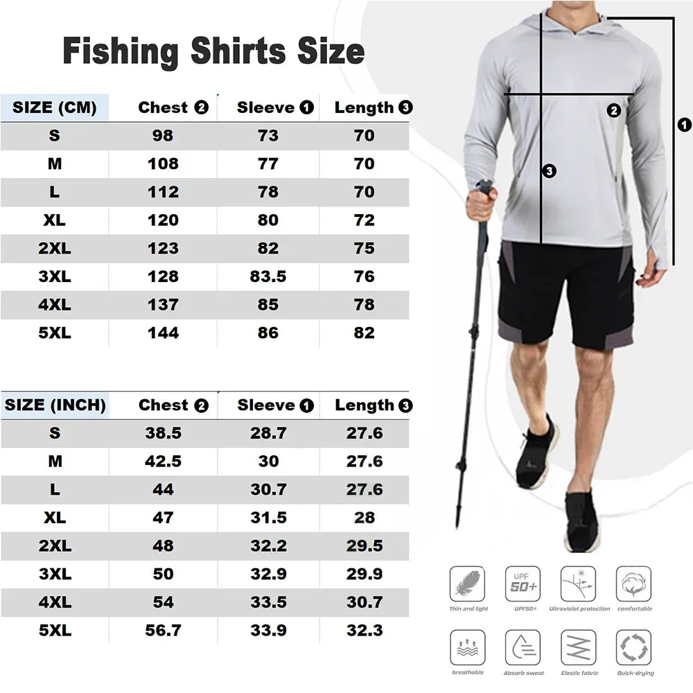 Fishing Apparel Summer Outdoor Men Long Sleeve T shirt