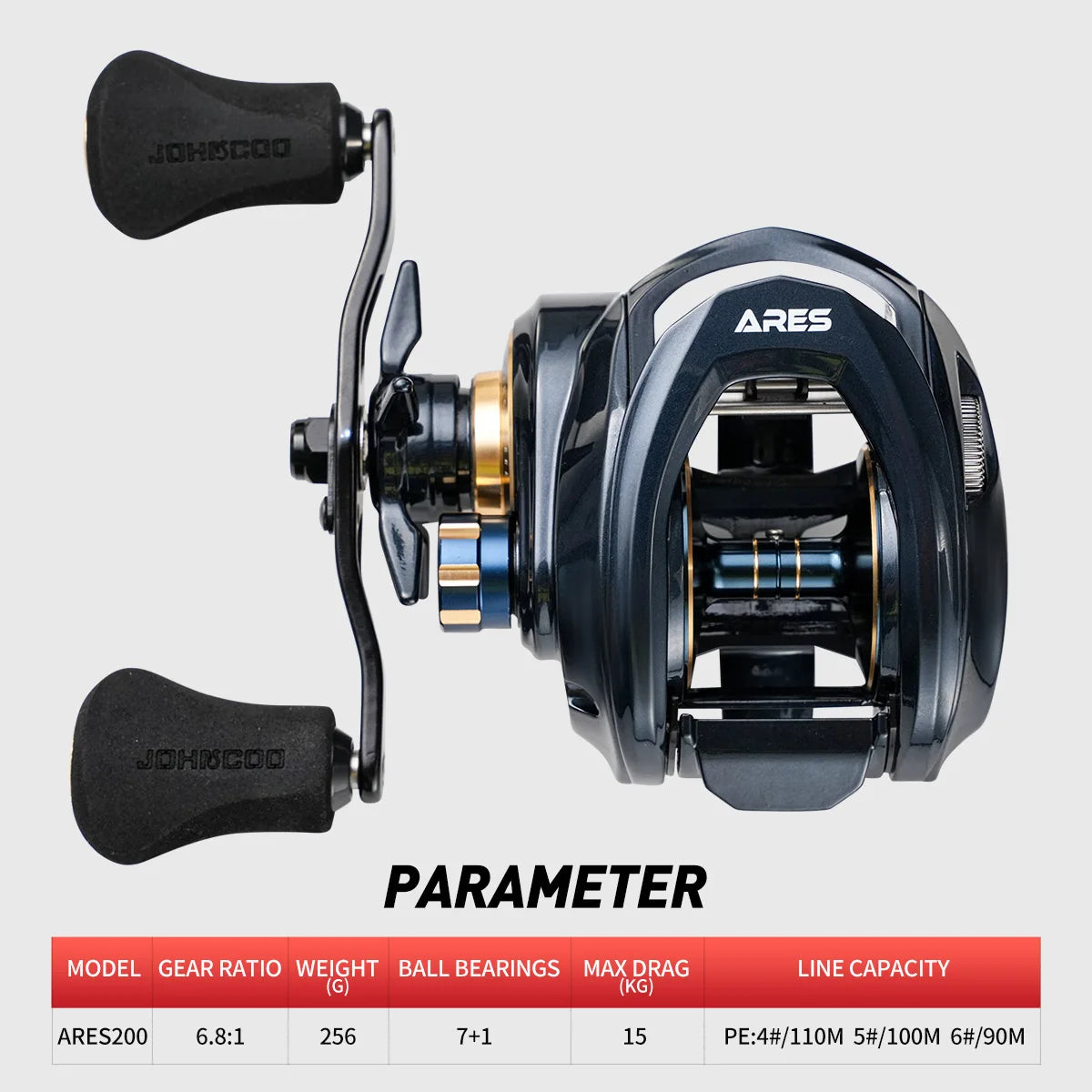 Baitcasting Reel Metal Body 15KG Max Drag