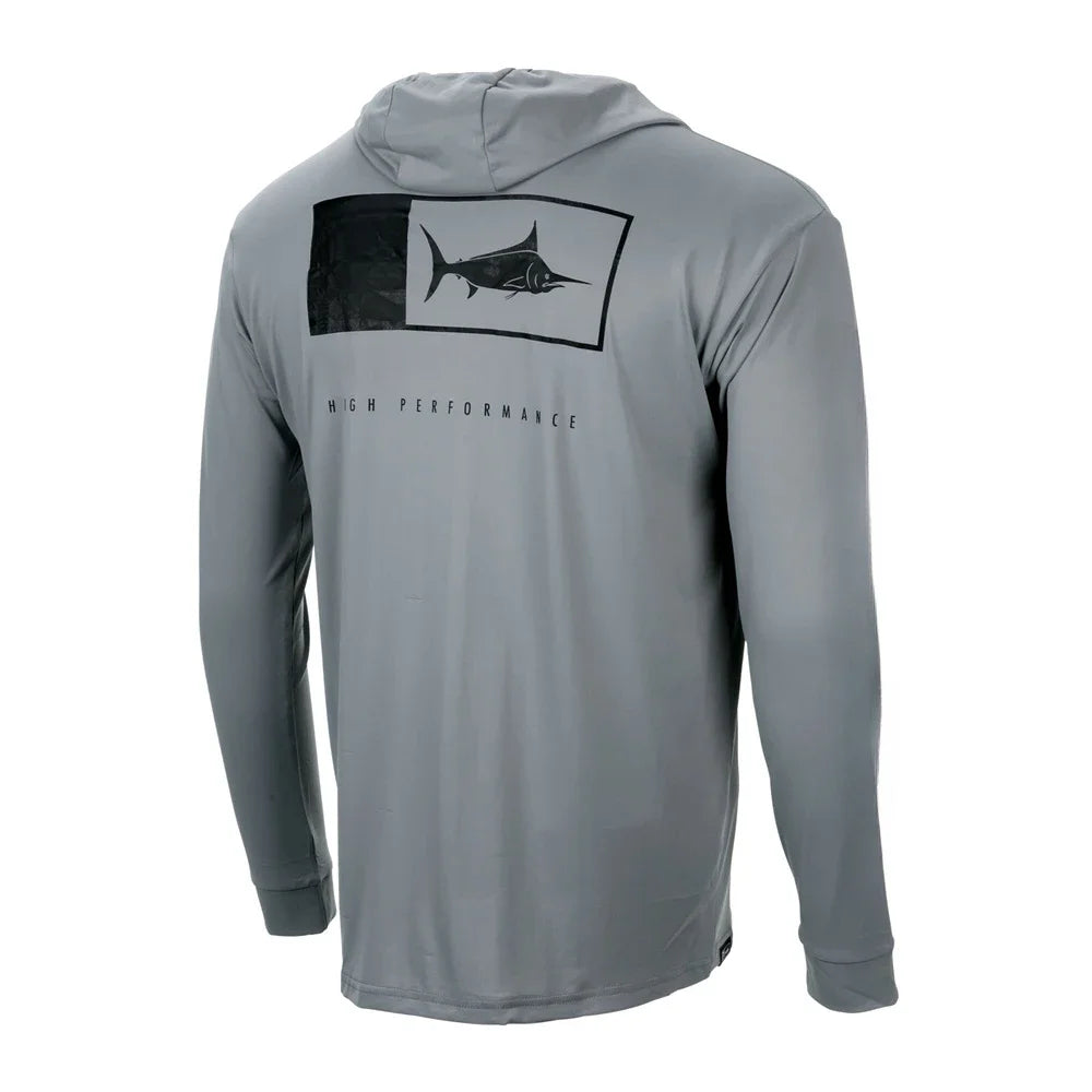 Men's Hooded Angling Shirt — Long Sleeve, Breathable Sun Protection