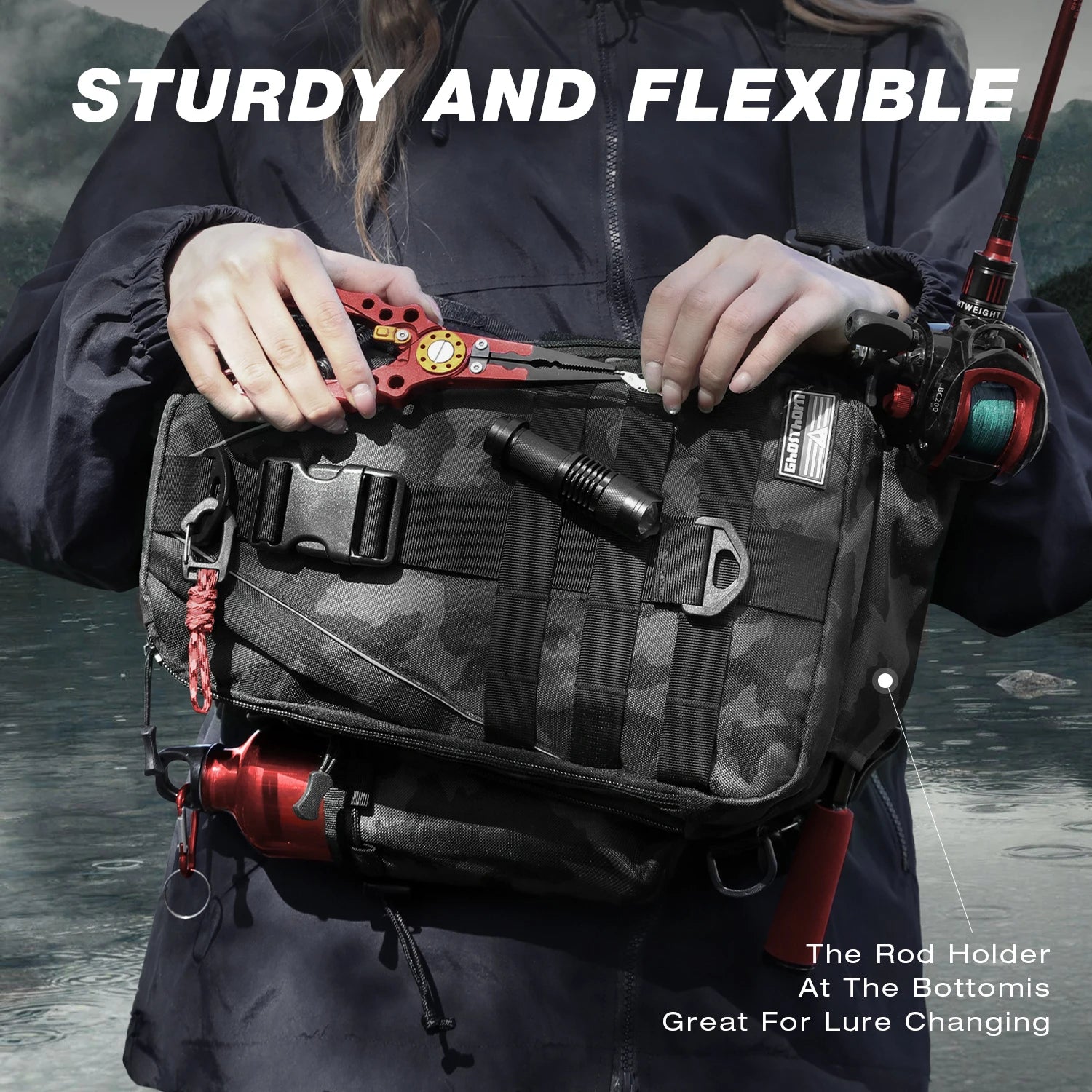 Fishing Backpack Tackle Sling Bag