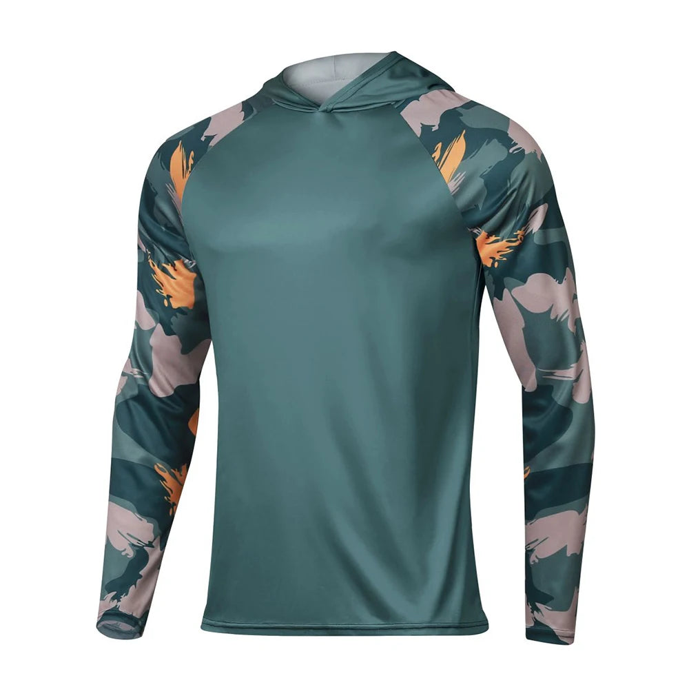 Fishing Hoodie Men Clothes Summer Long Sleeve Fishing Jersey Sun Protection Camouflage Fishing Shirts