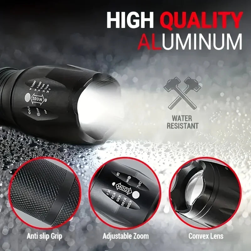 LED Flashlights Portable Flash Light With 5 Modes